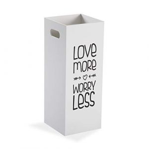 Versa Fluor Porte-parapluie pour l’entrée, Chambre ou Hall, 53x21x21cm - Blanc