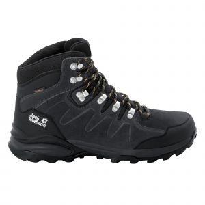 Image de Jack Wolfskin Homme REFUGIO TEXAPORE MID M Chaussure de Trail, Phantom / Burly Jaune Xt, 47 EU