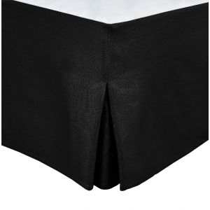 Tour DE LIT Cache SOMMIER 180 X 200 CM + 30 CM Noir
