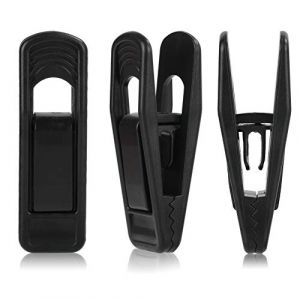 Tinfol Lot de 40 Pinces en Plastique Noir pour cintres, Pinces Solides pour Une Utilisation avec des cintres Fins, Pinces à Doigts pour cintres en Velours