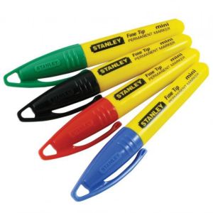Image de Stanley 2-47-329 - Lot de 4 mini marqueurs couleurs