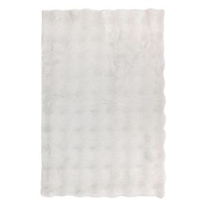 Tapis fausse fourrure 3D Zephy blanc