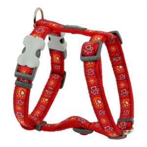 Harnais pour Chien Style Empreinte des animau 3761 cm Rouge