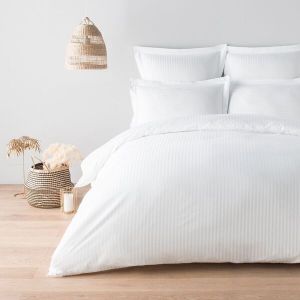 Parure de lit coton blanc 140x200