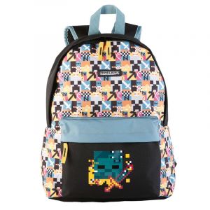 Dam Minecraft pixel sac &agrave; dos am&eacute;ricain, adaptable &agrave; un chariot.