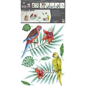 Plage Sticker décoratif - Tropical 48x68cm - Multicolore