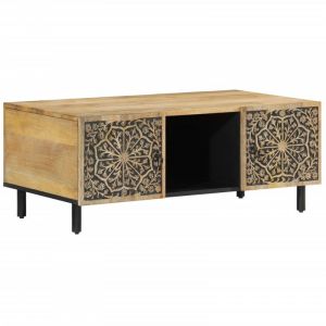 VidaXL Table basse 100x54x40 cm bois de manguier massif