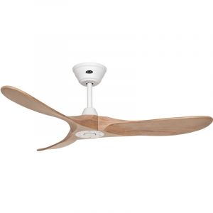 Casafan Ventilateur de plafond 312227 ECO GENUINO 122 cm blanc mat/ch&ecirc;ne moyen
