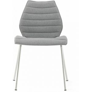 Kartell Chaise rembourrée Maui Soft /Tissu Trevira gris en tissu