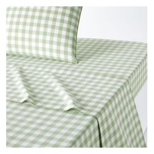 Image de Drap plat coton, Veldi vert Vert Couleur Vert Taille 270 x 290 cm