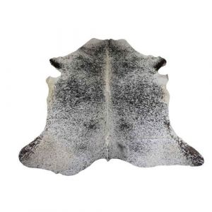J-Line Tapis D&eacute;co Peau de Vache 195x230cm Gris & Blanc