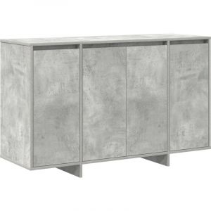 VidaXL Buffet gris béton Gris béton Mélamine 120 x 41 x 75 cm