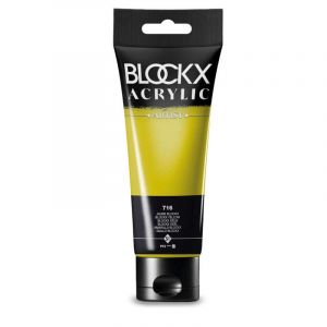 Blockx 65746BXC - Acrylique Fine Opaque et Satin&eacute;e - Ocre jaune (nuance rouge) PY 42 - Pot 500ml