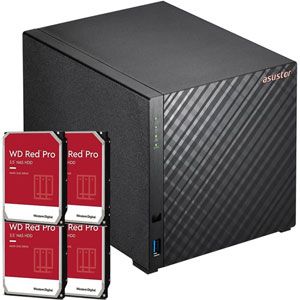 Asus TOR DRIVESTOR 4 + 4 x WD Red Pro 16To - BUNAS1104T-WD161KFGX