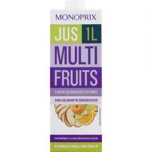 Monoprix Jus multifruits &agrave; base de jus concentr&eacute; sans colorant ni conservateur