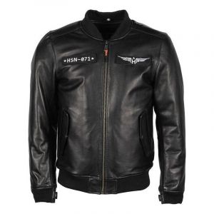 Helstons Blouson cuir rag Helico noir- XL