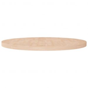 VidaXL Dessus de table rond &Oslash;90x4 cm Bois de ch&ecirc;ne massif non trait&eacute;