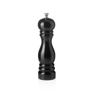 Moulin à poivre en bois noir brillant 20 cm