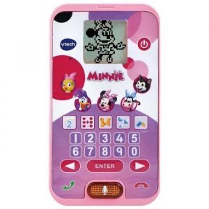Vtech Téléphone éducatif Minnie Mouse, Jouet interactif Disney pour Enfants à partir de 3 Ans, 6 activités Qui apprennent à Compter, additions et soustractions, Figurines, Version ESP