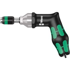 Wera 05074702001 7442 Kraftform Manche « Pistolet », 1/4 pouce, 3.0-6.0 Nm, Noir/vert