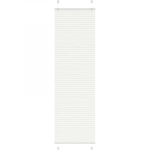 VidaXL Store Pliss&eacute; Blanc 65x200 Cm Largeur Du Tissu 64,4 Cm Polyester