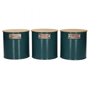 Kitchencraft Boîtes de rangement, bleu sarcelle, 3 pièces, boîte cadeau