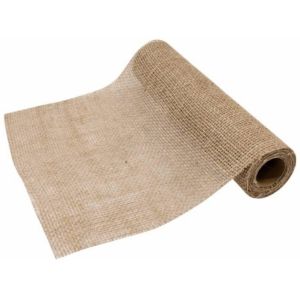 Ruedelafete Chemin de table en Toile de Jute tissage LARGE 3m, naturel