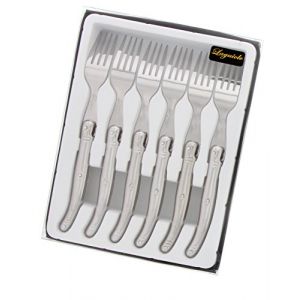 Laguiole Pradel Excellence I7552-6 Boîte de 6 Fourchettes, Acier Inoxydable, INOX, 25 x 18 x 3 cm