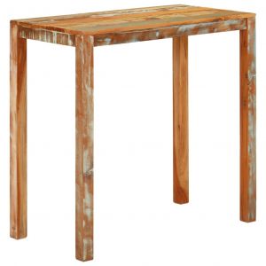 VidaXL Table de bar 112x55x108 cm Bois massif de récupération