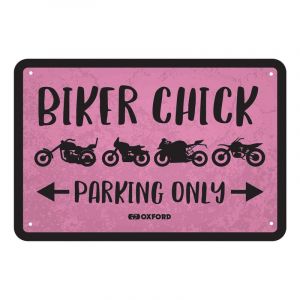 Oxford Plaque métallique garage Biker Chick