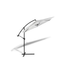 Parasol suspendu de jardin Lifa - 300 cm de diamètre x 250 cm de hauteur - Crème
