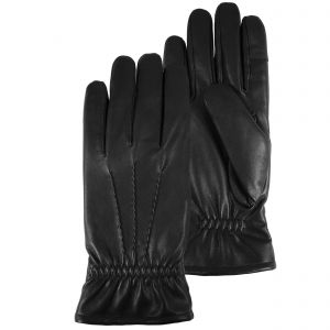 Image de Isotoner Gants homme tactiles en cuir Noir