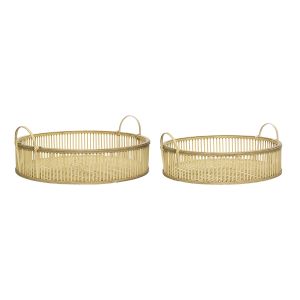 Lot de 2 plateaux Hubsch Interior Fawn