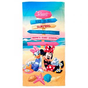 Serviette de plage en coton fille Disney Minnie