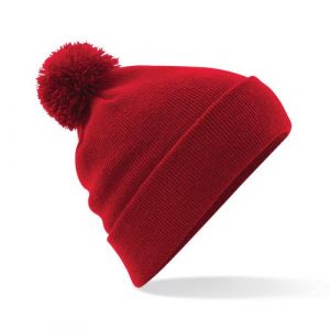 Beechfield - Bonnet avec pompon - Adulte unisexe (Taille unique) (Rouge) - UTRW3666