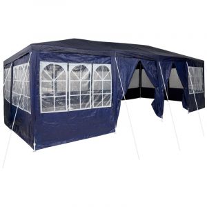 VidaXL Tente de F&ecirc;te avec 12 Parois Bleues 8x4 m pe