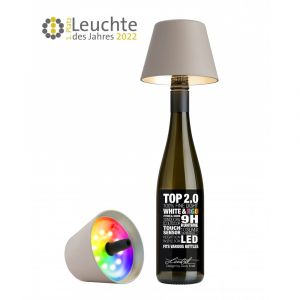 Sompex Lampe bouteille rechargeable RGBW sable TOP 2.0