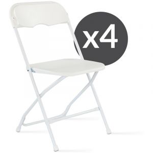 MobEventPro Lot de 4 chaises pliantes de réception