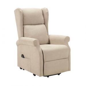 Andora - Fauteuil Relax Releveur Electrique Tissu Ivoire