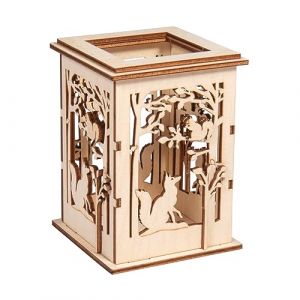 Rayher Kit Lanterne de table Forêt lanterne bois FSC Mix 15 pcs nature, 64032505