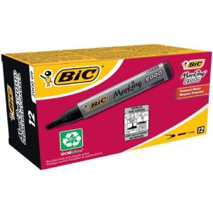 Image de Bic Marqueur permanent encre noir pointe ogive.