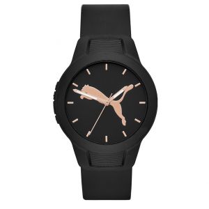 Puma Montre Reset Polyuréthane V2 pour Femme, Noir