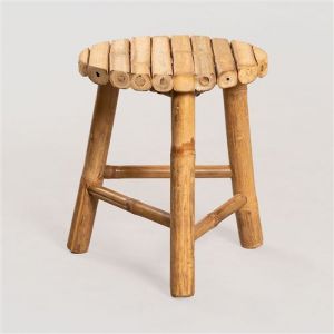 Skl Tabouret de jardin bas en bambou Barlou Bambou Bambou Bambou Bambou