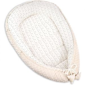 Réducteur de Lit PIMKO Minky bébé Cocon 2 côtés Baby Nest nourrissons coussin pour lit pour nouveau-né Nid de bébé - Beige