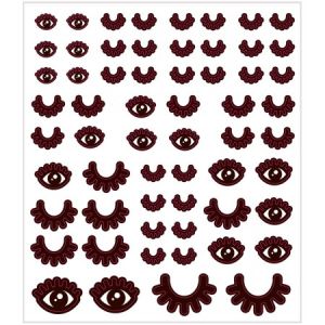 Creotime Stickers papier - Yeux - 60 pcs