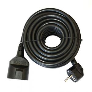 Silver electronics Extension électrique Schuko 4,8mm 10m 16A NOIR - SILVER