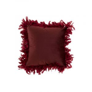 Image de Coussin Déco "Pl es" 45cm Bordeaux Prix