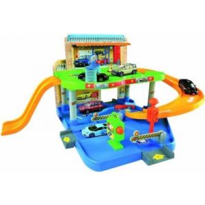 Bburago 15630039 - SET DE JEU STATION SERVICE - PARKING AÉRIEN, 1 VOITURE FOURNIE - ECHELLE 1:43