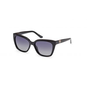 Guess Femme GU7878 01D Lunettes de soleil Injecté Noir Fumée Carré Polarisé