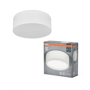Osram Plafonnier ORBIS PARIS 300mm, blanc, culot E27, peut être équipé d'une ampoule connectée, de haute qualité, design moderne, avec abat-jour en tissu, adapté à un usage intérieur, rond, IP20
